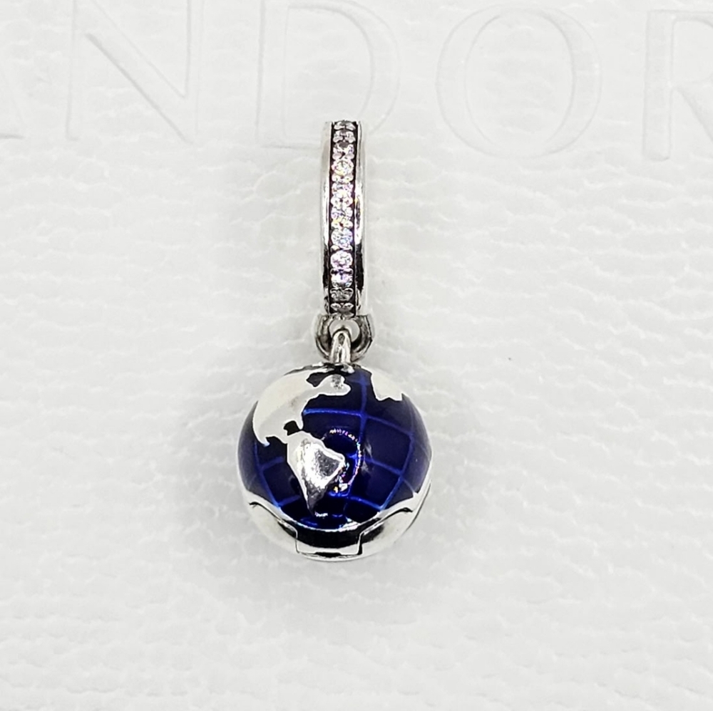 🌍 Authentic Pandora ⭐️RETIRED⭐️  PLANET DANGLE CHARM